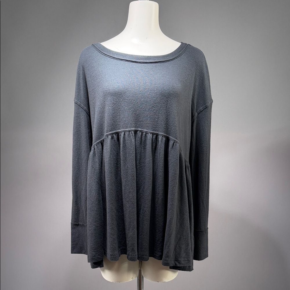 Free People Slate Black Peplum Tunic (rack4)